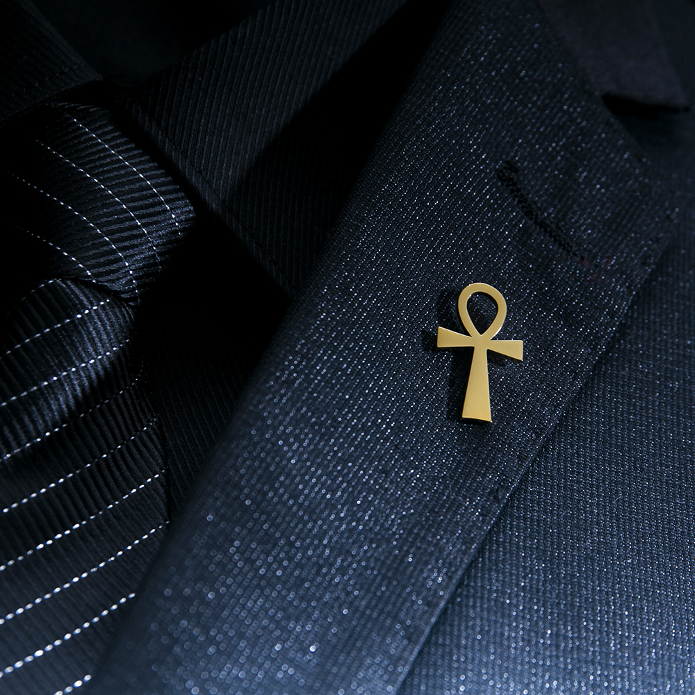 Men'S Accessories Jewelry Egypt - الفولاذ المقاوم للصدأ عنخ دبابيس للرجال
