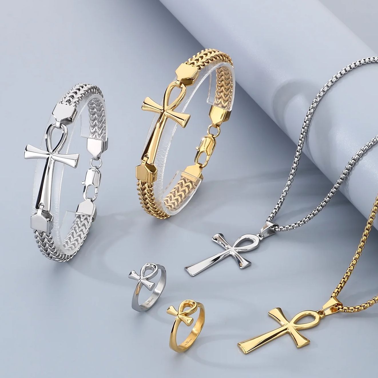 Men'S Accessories Jewelry Egypt - هاوي-ستانلس ستيل خاتم كروز مصري للرجال
