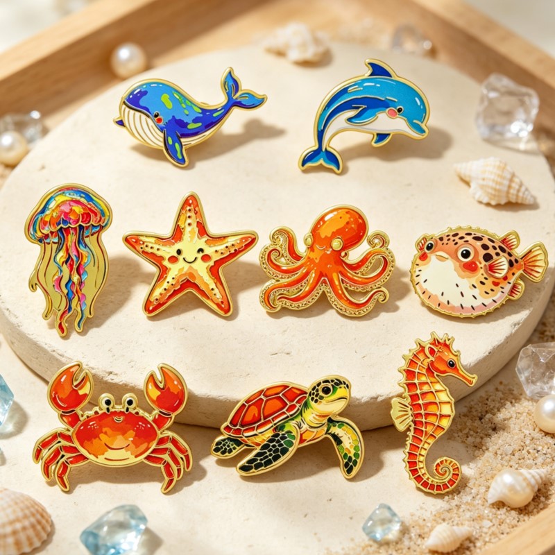 دبوس مينا ملون بتصميم حيوانات  - مراجعة Lapel Pin Enamel وسعره