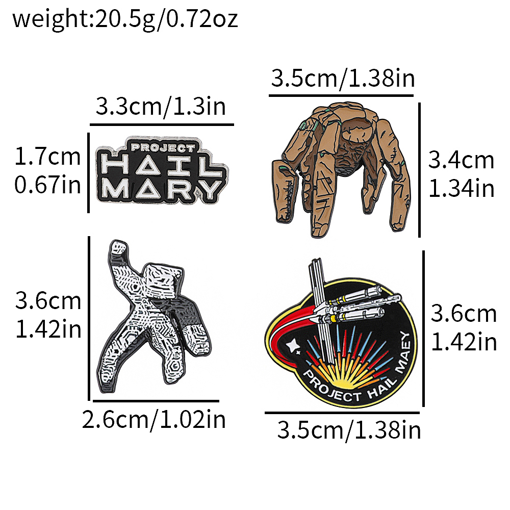 مجموعة من 4 دبابيس مينا مستوحا - مراجعة Lapel Pin Enamel وسعره